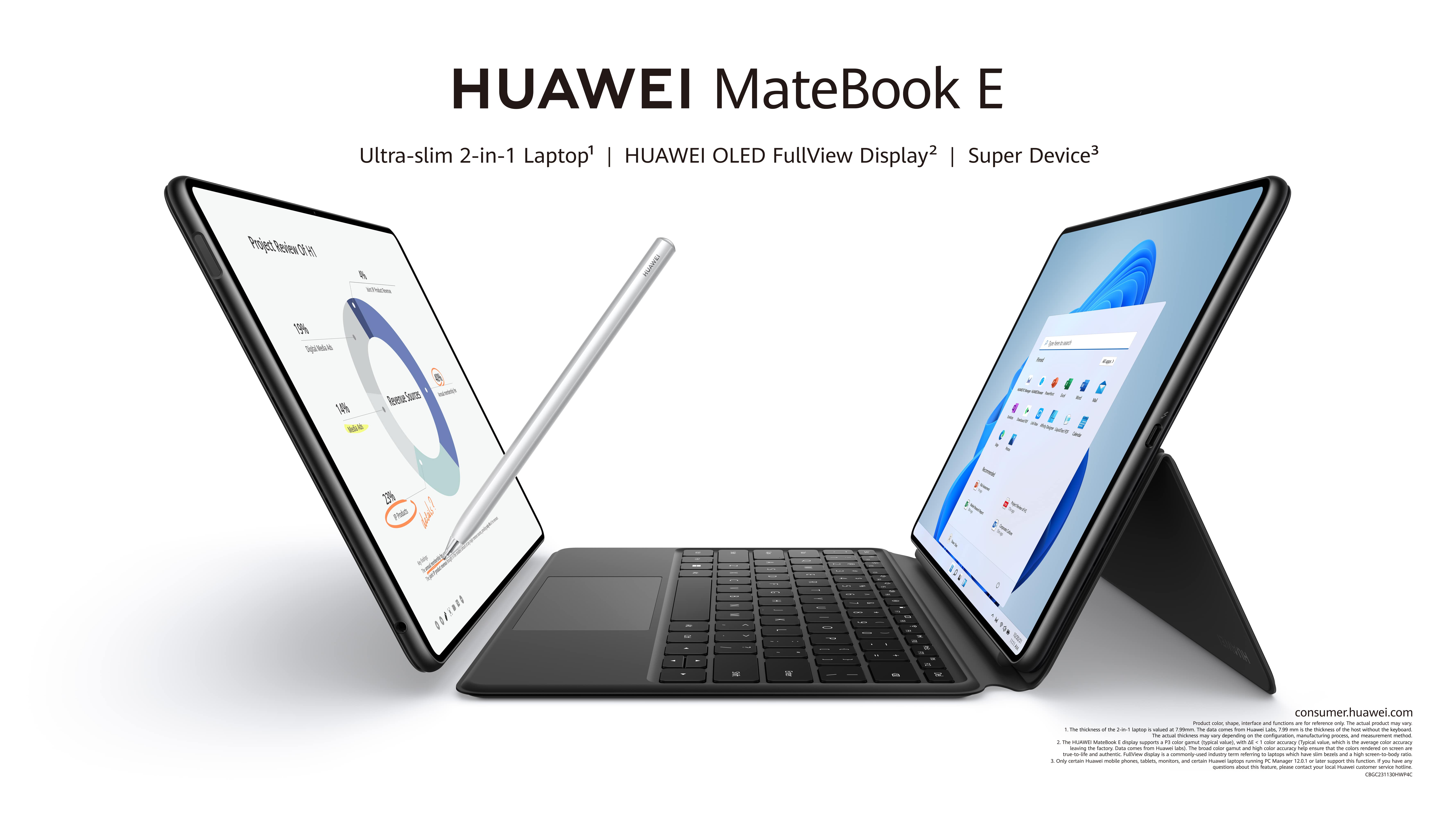 Experience a comprehensive and upgraded mobile office with the HUAWEI MateBook E