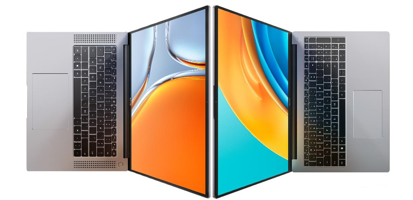 The new HUAWEI 16-inch Laptops depicted: HUAWEI MateBook D 16 and HUAWEI MateBook 16s
